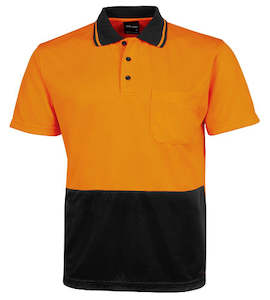 Hi Vis Shirt: JB's Hi Vis Jacquard Non Cuff Polo 6HJNC