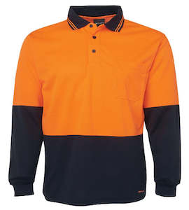 Hi Vis Shirt: JB's Hi Vis L/S Traditional Polo 6HVPL