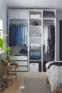 Products: IKEA PAX Wardrobe Frame, White 50X58X201cm