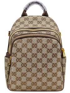 Women's Convertible Backpack & Crossbody Bag – Beige & Brown