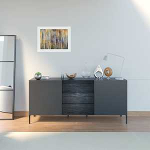 Burbank SideBoard ,buffet ,gery black,180cm, Heartwarming? Solved