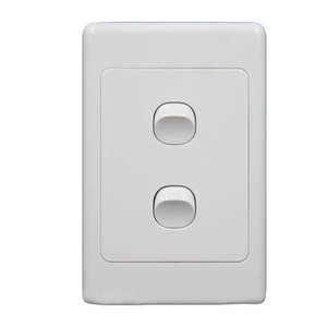 Products: Luanda Double Switch Vertical X1, Visually Balanced? Solved by