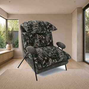 Custom Made Upholstered Furniture: Daniel Botanical Lounge Chair