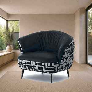 Custom Made Upholstered Furniture: Sophia Two-Tone Accent Chair