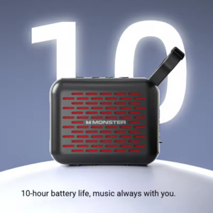 Electronics Speakers Audio Bluetooth Speakers: Monster ES01 Portable Bluetooth Speaker with FM Radio