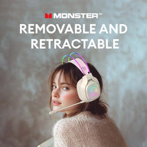 Monster Maxstar MQH09 Wireless Gaming Headset – White