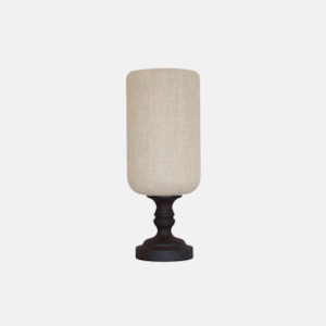 MEDINA LINEN AND GLASS LAMP