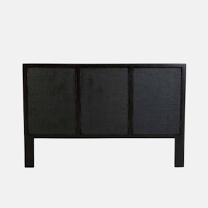 Tennyson Woven Super King Bedhead - Black