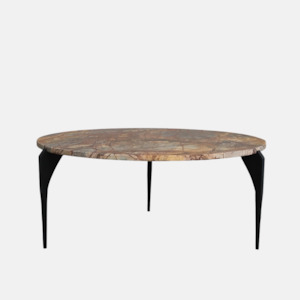 Ariana Round Marble Coffee Table - Forest