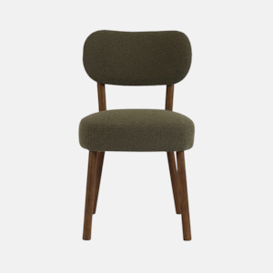 BERLIN DINING  BOUCLE CHAIR - GREEN