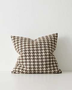 Giovanni Feather  Houndstooth Cushion - Coco