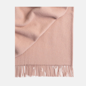 Cushions Throws: Nevis 100% NZ Lambswool Throw - Blush