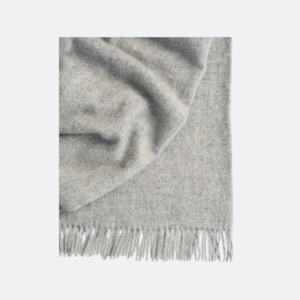 Nevis 100% NZ Lambswool Throw - Ash