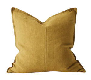 Como Linen Feather Filled Cushion - Moss