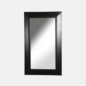 Rectangular  Mirror Oak - Black