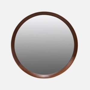 Mirrors: Dark Beech Round  Mirror
