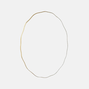 Mirrors: Wave Oval Gold Mirror - Brass