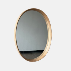Oval Oak Mirror