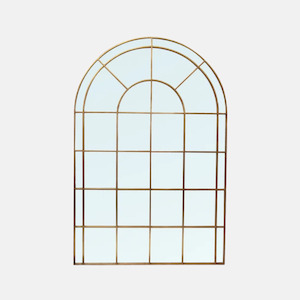 Ava Gold Framed Iron Mirror