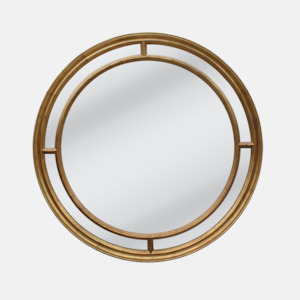 Lorenzo Round Mirror - Gold