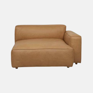 Baker Leather Sofa - Chaise
