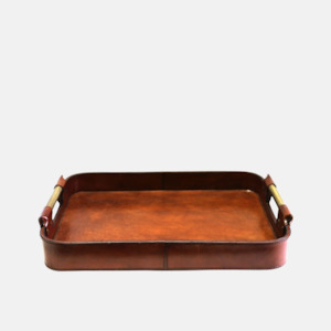 Leather & Brass Tray