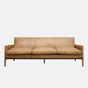 Sawyer Leather Sofa - Tan