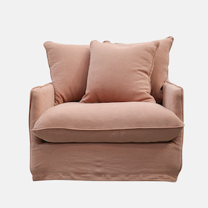 Lotus Slipcover Armchair - Brick