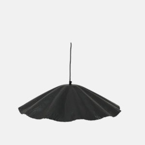 Pendants: Crimped Pendant - Black / Gold