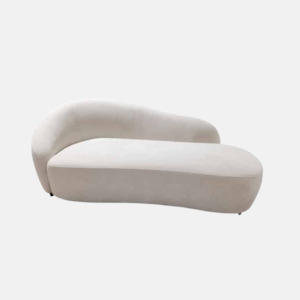 Talia Curved Chaise - Ivory