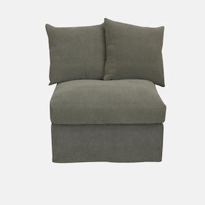 Sofas: Lucca Sectional Sofa Single Seat - Olive