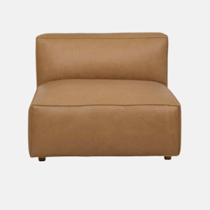 Sofas: Baker Leather Sofa - Single Seater