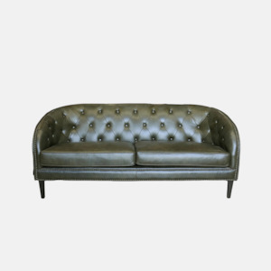 Sofas: Cambridge Leather Sofa - Green