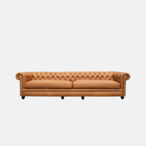 Stanhope Chesterfield 4 Seat Sofa - Camel