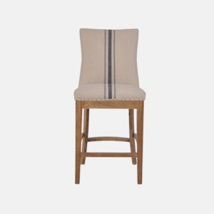Barstools: Oakwood Counter Stool - Denim Stripe