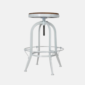 Barstools: Workshop Counter Barstool - White