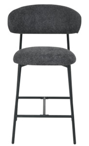 Barstools: George Counter Stool - Charcoal Chenille