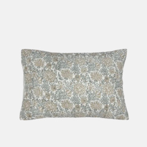 Athena Floral Pillow Shams 2pcs - Blue/Natural