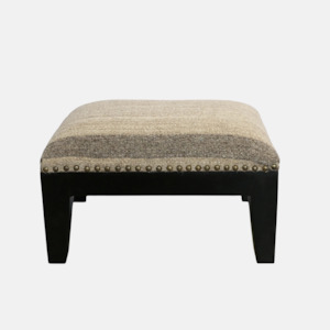 Ottoman: Kilim Footstool Black