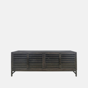 Entertainment Units: Slatted Dark Oak Sideboard / Entertainment