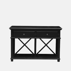 Storage: Sorrento Two Drawer Console - Black