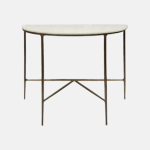 Half Round Marble Console