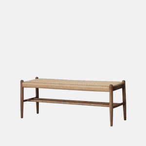 Oak Bench with Rope Seat