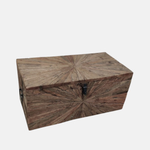 Parquet Wooden Trunk - Large