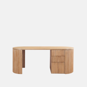 Desks: Benjamin Grande Desk - Natural Ash