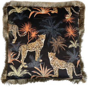 Velvet Safari Cheetah Cushion