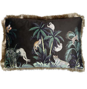 Cushions: Velvet Safari Animal Lumbar Cushion