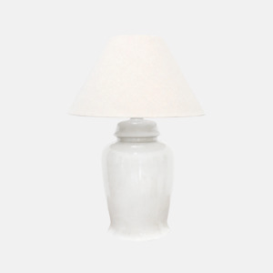 Ceramic Urn  Lamp - Off white