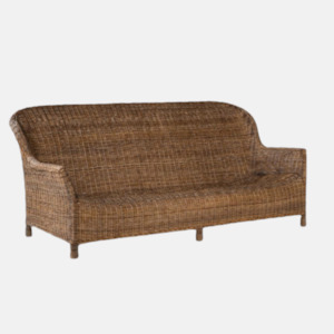 Gable Rattan Sofa - Pepper