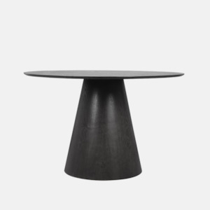 Charlie Round Dining Table - Black Oak